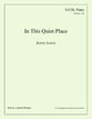 In this Quiet Place SATB choral sheet music cover